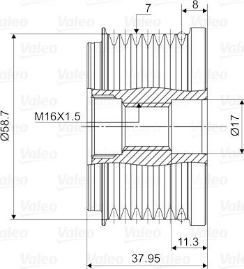 Valeo 588057 - Fulie, alternator aaoparts.ro