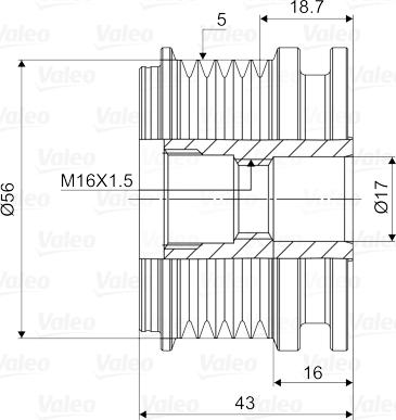 Valeo 588066 - Fulie, alternator aaoparts.ro