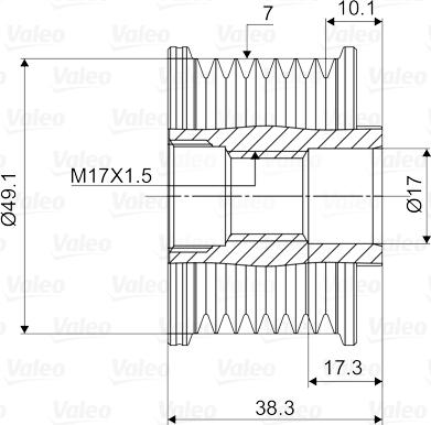 Valeo 588063 - Fulie, alternator aaoparts.ro