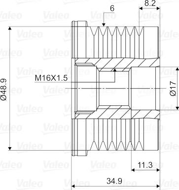 Valeo 588067 - Fulie, alternator aaoparts.ro