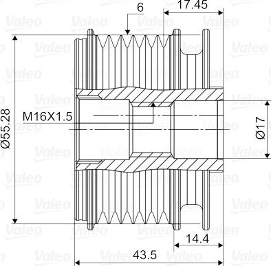 Valeo 588004 - Fulie, alternator aaoparts.ro