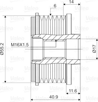 Valeo 588005 - Fulie, alternator aaoparts.ro