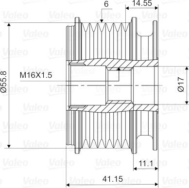 Valeo 588001 - Fulie, alternator aaoparts.ro