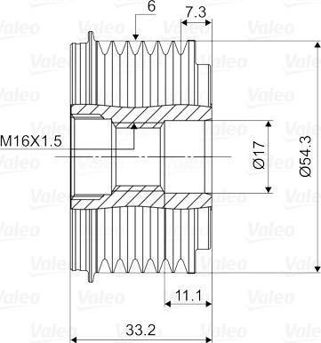 Valeo 588015 - Fulie, alternator aaoparts.ro