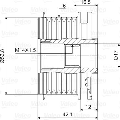 Valeo 588011 - Fulie, alternator aaoparts.ro