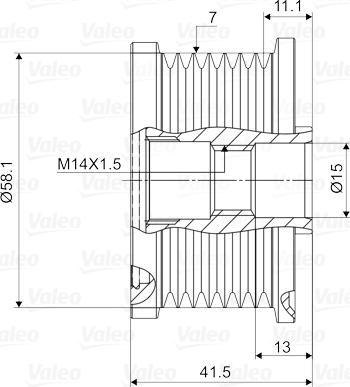 Valeo 588082 - Fulie, alternator aaoparts.ro