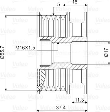 Valeo 588035 - Fulie, alternator aaoparts.ro