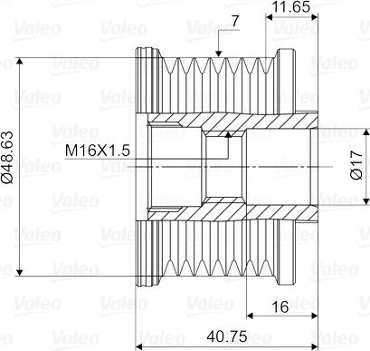 Valeo 588027 - Fulie, alternator aaoparts.ro