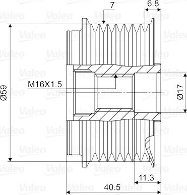 Valeo 588079 - Fulie, alternator aaoparts.ro