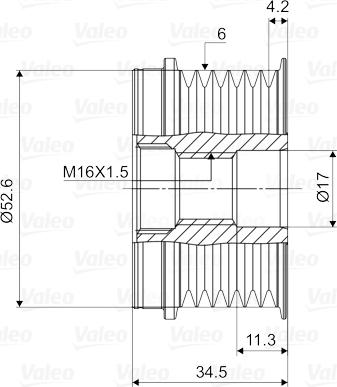 Valeo 588074 - Fulie, alternator aaoparts.ro