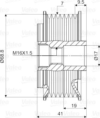 Valeo 588075 - Fulie, alternator aaoparts.ro