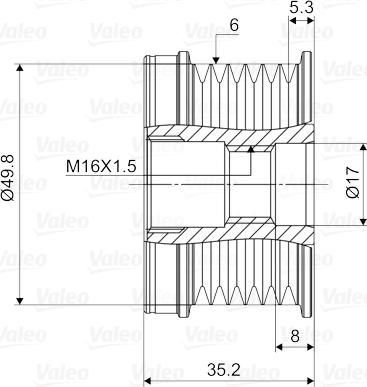 Valeo 588078 - Fulie, alternator aaoparts.ro