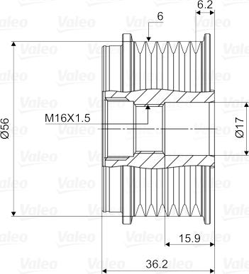 Valeo 588077 - Fulie, alternator aaoparts.ro