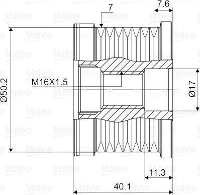 Valeo 588100 - Fulie, alternator aaoparts.ro