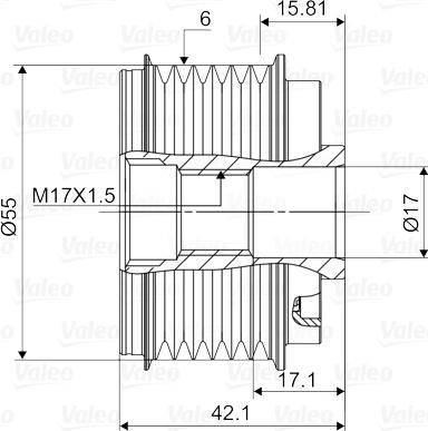 Valeo 588112 - Fulie, alternator aaoparts.ro