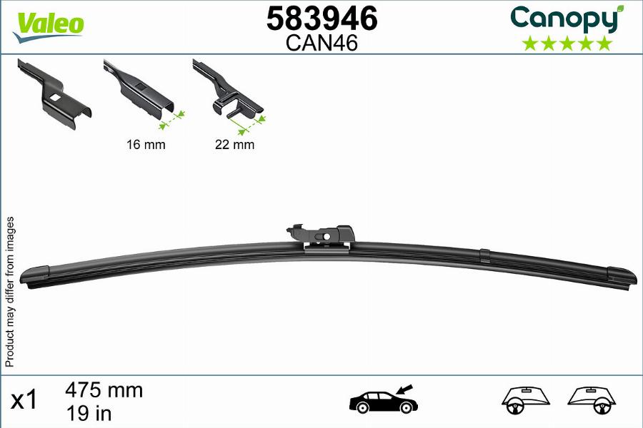 Valeo 583946 - Lamela stergator aaoparts.ro