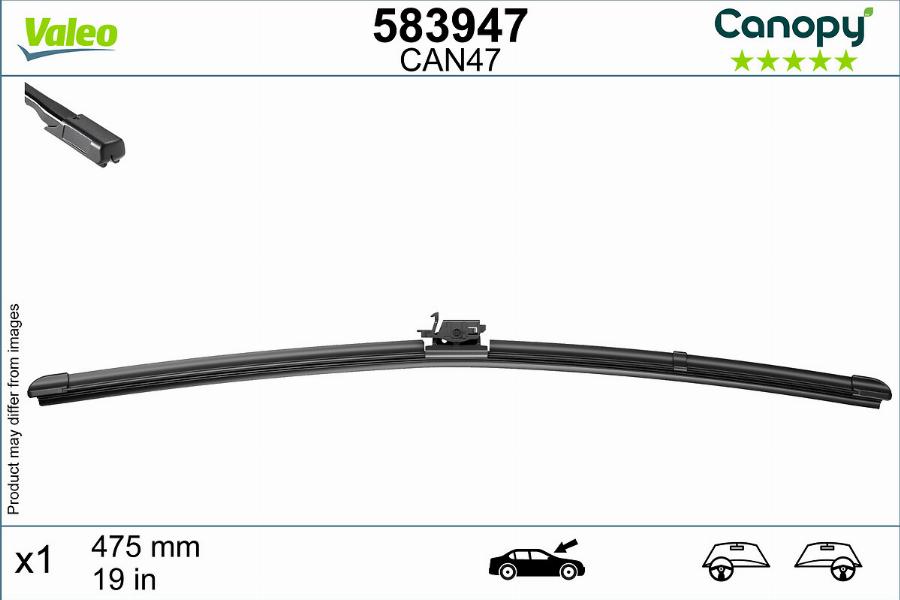 Valeo 583947 - Lamela stergator aaoparts.ro