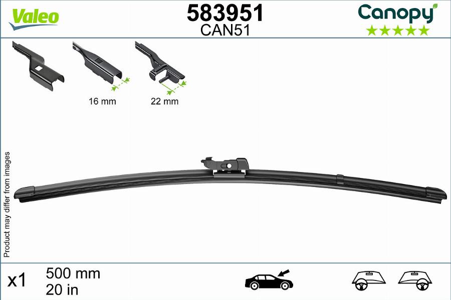 Valeo 583951 - Lamela stergator aaoparts.ro