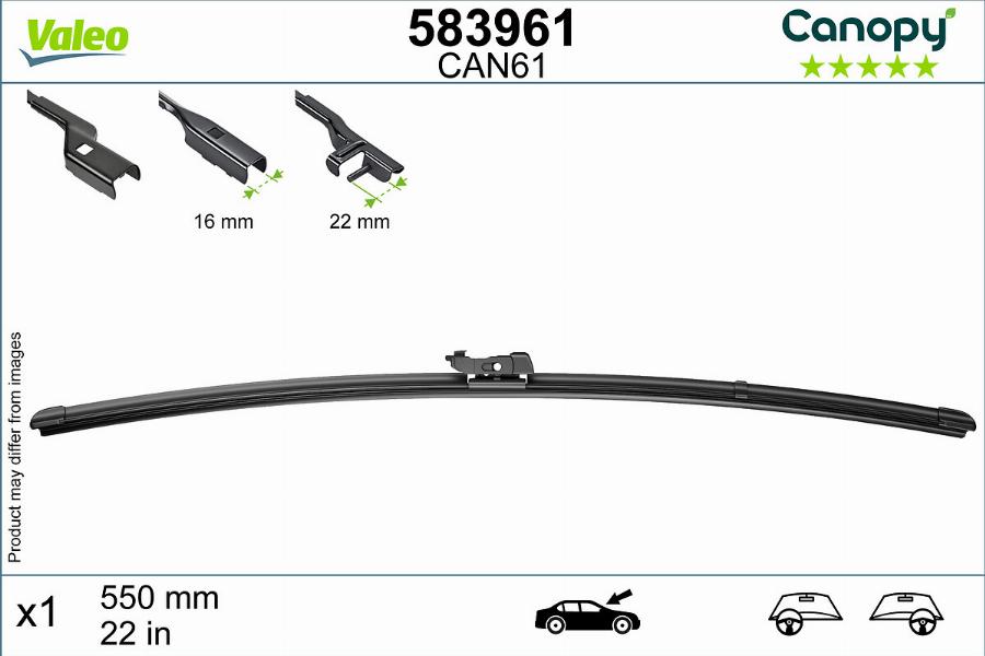 Valeo 583961 - Lamela stergator aaoparts.ro