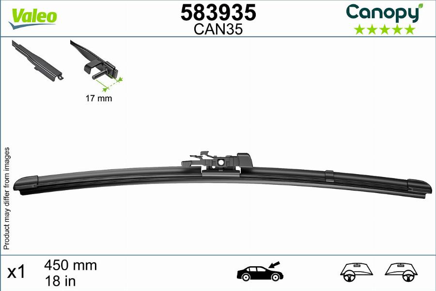 Valeo 583935 - Lamela stergator aaoparts.ro