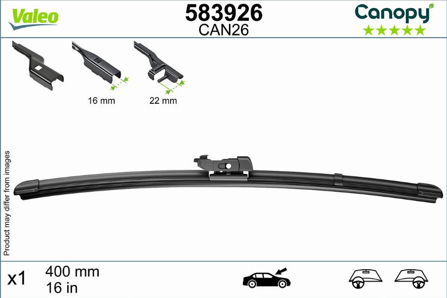 Valeo 583926 - Lamela stergator aaoparts.ro