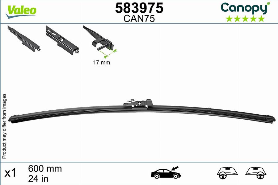 Valeo 583975 - Lamela stergator aaoparts.ro