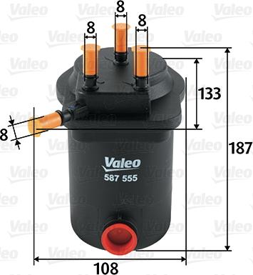 Valeo 587555 - Filtru combustibil aaoparts.ro