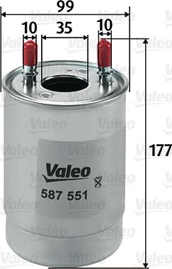 Valeo 587551 - Filtru combustibil aaoparts.ro