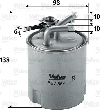 Valeo 587564 - Filtru combustibil aaoparts.ro