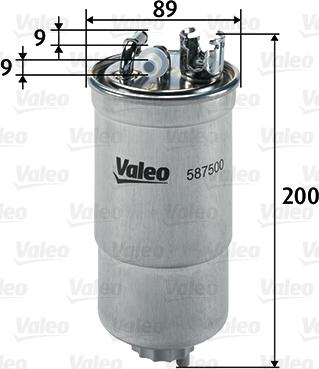 VALEO 587500 - Filtru combustibil aaoparts.ro