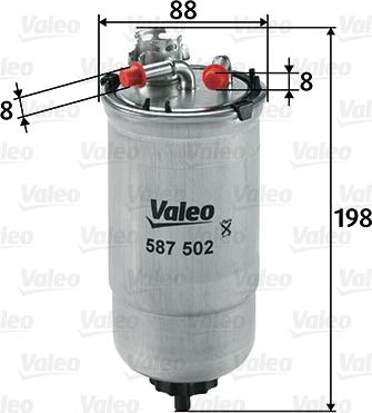 Valeo 587502 - Filtru combustibil aaoparts.ro