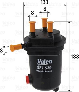 Valeo 587539 - Filtru combustibil aaoparts.ro