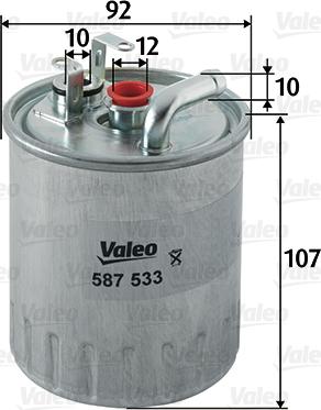 Valeo 587533 - Filtru combustibil aaoparts.ro