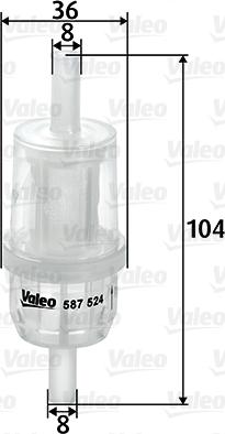 Valeo 587524 - Filtru combustibil aaoparts.ro