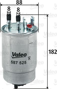 Valeo 587525 - Filtru combustibil aaoparts.ro