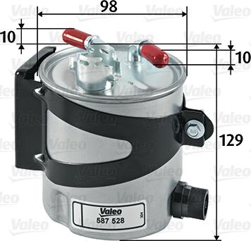 Valeo 587528 - Filtru combustibil aaoparts.ro