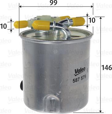 Valeo 587579 - Filtru combustibil aaoparts.ro