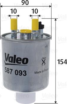 Valeo 587093 - Filtru combustibil aaoparts.ro