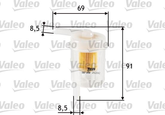 VALEO 587048 - Filtru combustibil aaoparts.ro