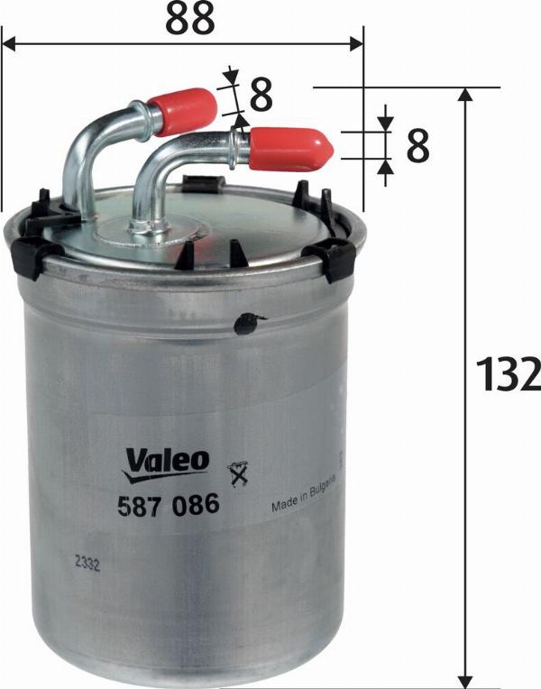VALEO 587086 - Filtru combustibil aaoparts.ro