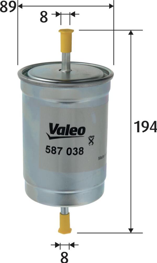 VALEO 587038 - Filtru combustibil aaoparts.ro