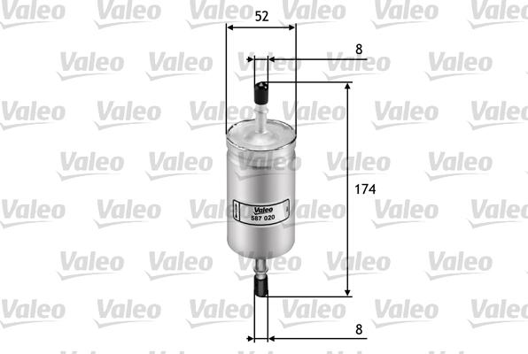 Valeo 587020 - Filtru combustibil aaoparts.ro