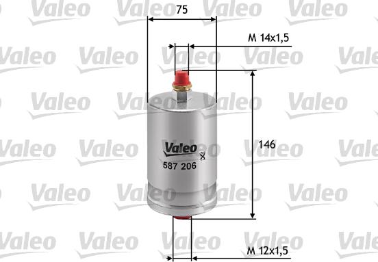 VALEO 587206 - Filtru combustibil aaoparts.ro