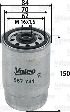 Valeo 587741 - Filtru combustibil aaoparts.ro