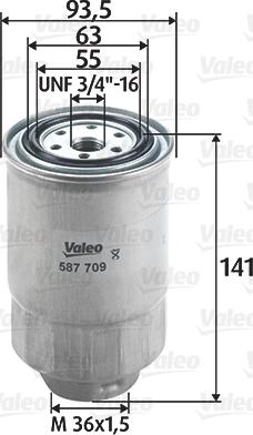 VALEO 587709 - Filtru combustibil aaoparts.ro