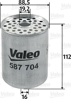 VALEO 587704 - Filtru combustibil aaoparts.ro