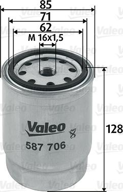 VALEO 587706 - Filtru combustibil aaoparts.ro