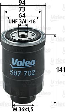 Valeo 587702 - Filtru combustibil aaoparts.ro