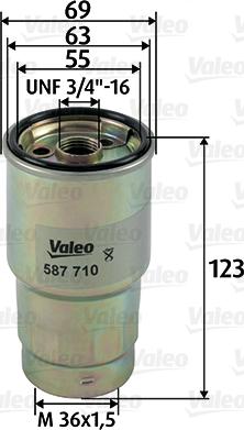 Valeo 587710 - Filtru combustibil aaoparts.ro