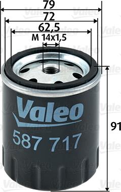 Valeo 587717 - Filtru combustibil aaoparts.ro